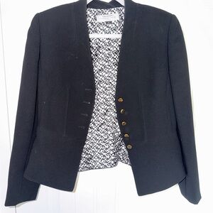 Tahari Black Blazer with Gold Buttons